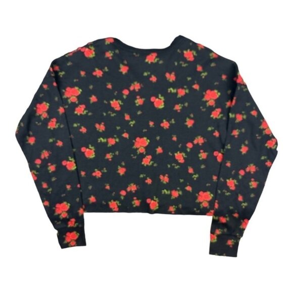 Wild Fable Cropped Henley Long Sleeve Shirt Size M - Picture 2 of 9